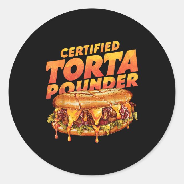 Adesivo Certified Torta Under Funny Mexican Food Lover  (Frente)