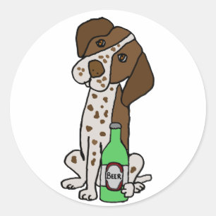 Adesivo Cerveja alemão legal do bebendo do cão do pontei