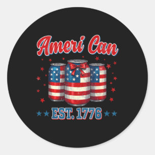 Adesivo Cerveja Bandeira Americana 4 De Julho Homens Mulhe