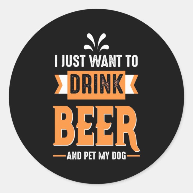 Adesivo Cerveja Beer Beer e Cachorro (Frente)
