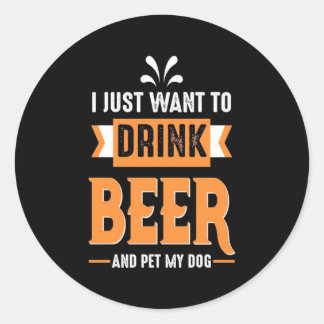 Adesivo Cerveja Beer Beer e Cachorro