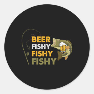 Adesivo Cerveja Cervejeiro Apaixonado por Pesca Peixe Retr