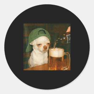 Adesivo Cerveja Chihuahua Meme Engraçado Reação do Cachorr