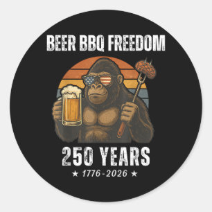 Adesivo Cerveja Churrasco Liberdade Pé Grande Bandeira dos