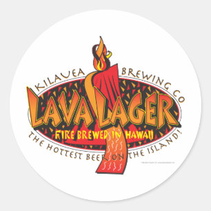 Adesivo Cerveja do Hawaiian da cerveja pilsen da lava