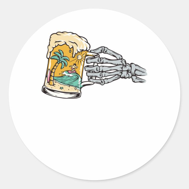 Adesivo Cerveja e Praia (Frente)
