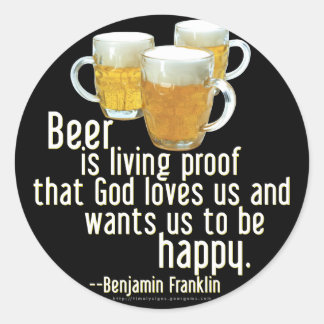 Adesivo Cerveja é prova (Franklin)