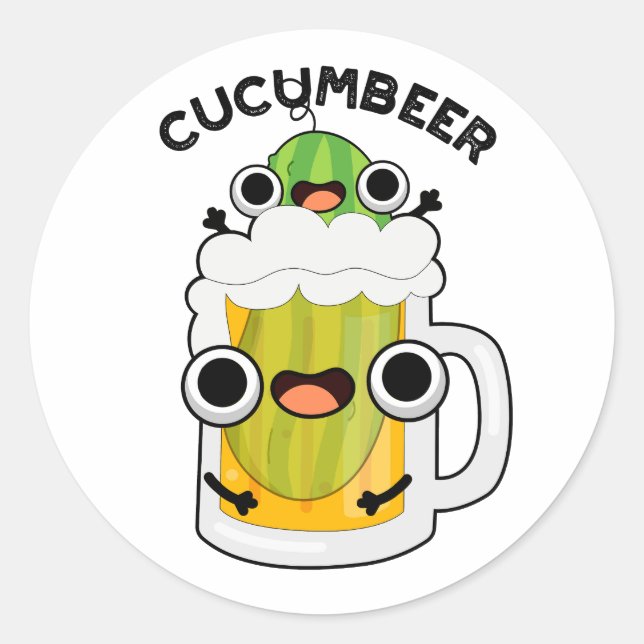 Adesivo Cerveja Engraçada De Cucum Pun (Frente)