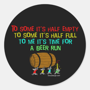 Adesivo Cerveja Executar Humor