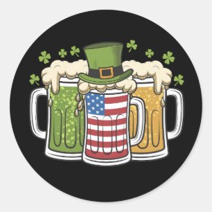 Adesivo Cerveja Irlandesa Irlanda EUA Bandeira Americana D