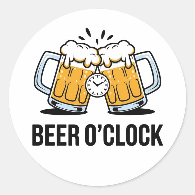 Adesivo Cerveja O'Clock - Hora de celebrar com uma Fria (Frente)
