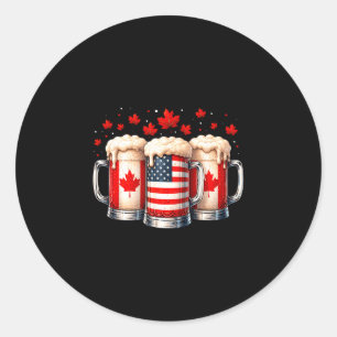 Adesivo Cerveja patriótica Canadá EUA bandeira folha de bo