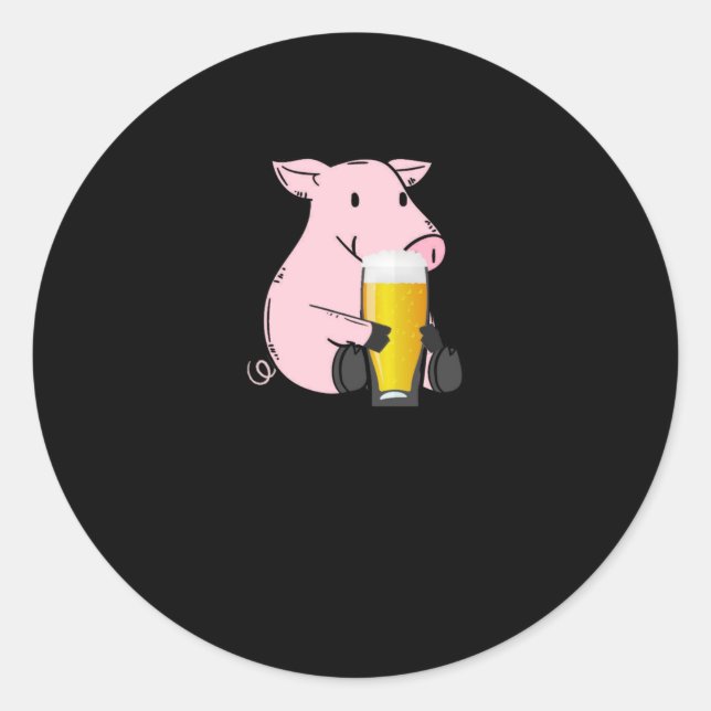 Adesivo Cerveja Presente Com Porco (Frente)