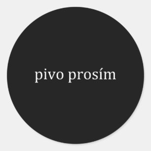 Adesivo Cerveja Prosim Por Favor Idioma Tcheco Praga Féria