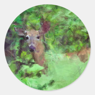 Adesivo Cervos atados branco na pintura das madeiras