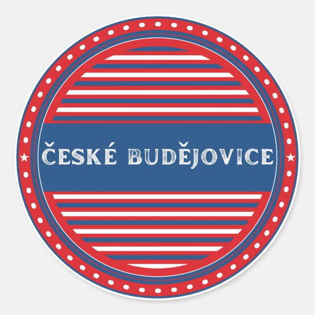 Adesivo Ceske Budejovice City Pride Emblem Czech Identity (Frente)