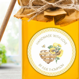 Adesivo Cesta Cardíaca e Honeycomb 🌻 Mel Personalizado