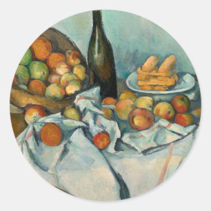 Adesivo Cesta de Maçãs de Paul Cezanne Vida Estática Vinta