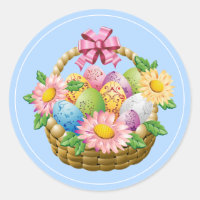 Cesta de Páscoa de palhetas