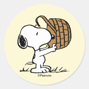 Adesivo Cesta de Páscoa do Beagle Snoopy