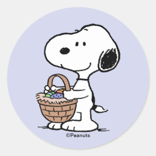 Adesivo Cesta de Páscoa do Snoopy