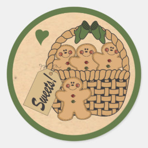 Adesivo Cesta do verde dos homens de pão-de-espécie