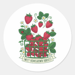 Adesivo Cesta Doce Fruta Morango Morango