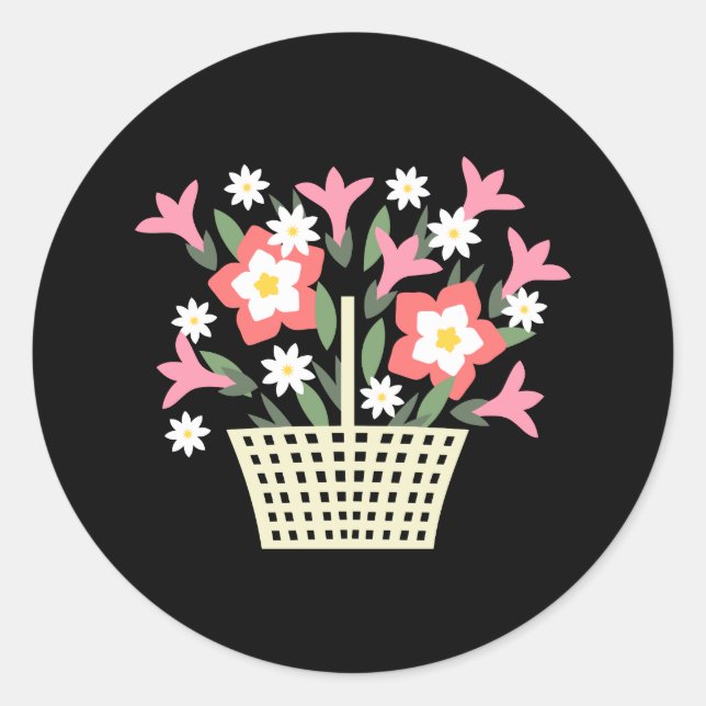 Adesivo Cesto de Flores (Frente)