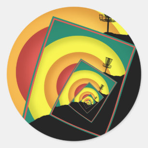 Adesivo Cestos de Golf de Disco Girando 3