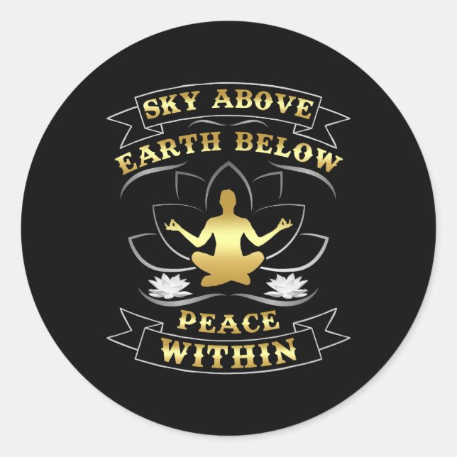 Adesivo Céu Acima Da Terra Abaixo Da Paz Dentro De Homens  (Frente)