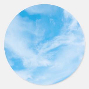 Adesivo Céu Azul Nuvens Brancas Modelo Elegante em Branco