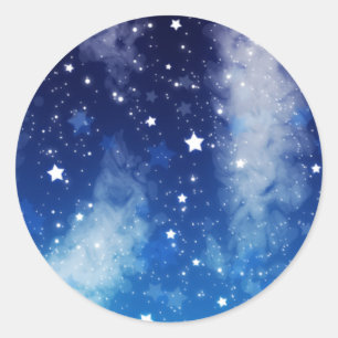 Adesivo Céu nocturno azul estrelado