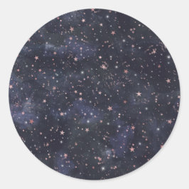 Adesivo Céu Noturno Estrelado Azul e Rosa Celebração de Be