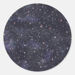 Adesivo Céu Noturno Estrelado Azul e Rosa Celebração de Be