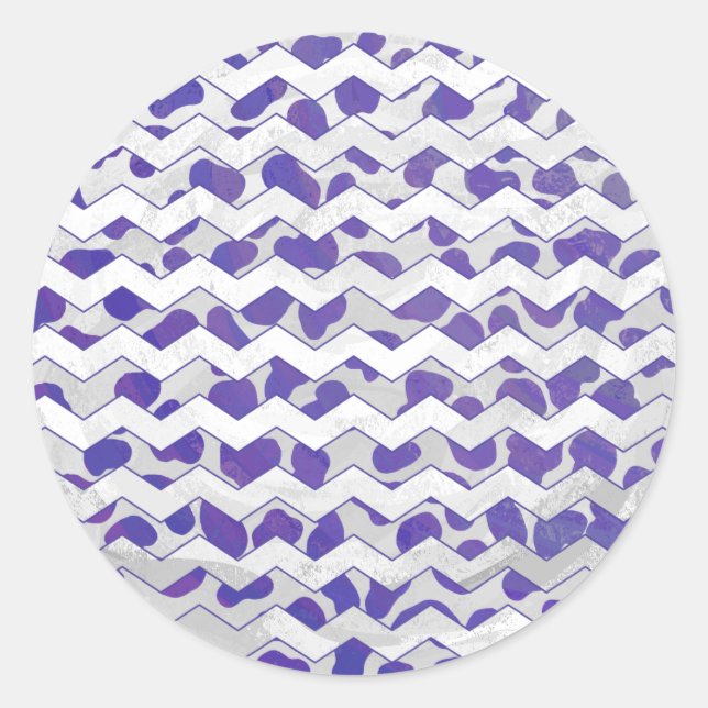 Adesivo Cevron Dalmaciano Roxo e Branco (Frente)