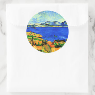 Adesivo Cezanne - Golfo de Marselha, obra de arte popular,