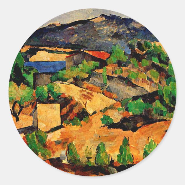 Adesivo Cezanne - Montanhas vistas na Praça Estaque (Frente)