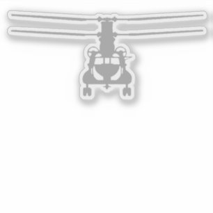 Adesivo CH-47 Cinza de Vista Frontal Chinook