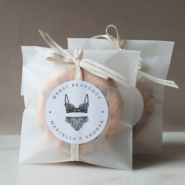 Adesivo Chá da Lingerie francesa Obrigado (Criador carregado)