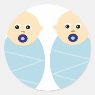 Adesivo Chá de aniversário do Twins Baby Boy Destino