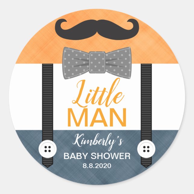 Adesivo Chá de arco de gravata de marinho laranja  (Frente)