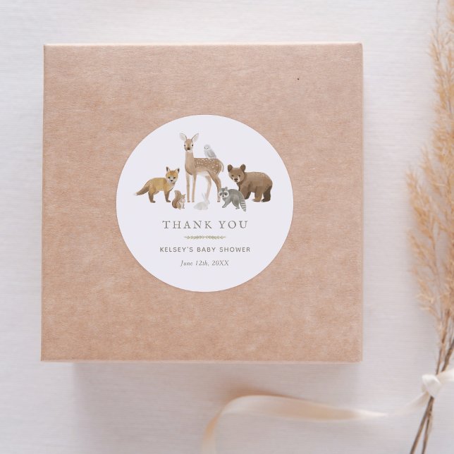 Adesivo Chá de Bebê Animais da Floresta (Criador carregado)