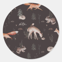 Chá de Bebê Animais da Floresta em Aquarela