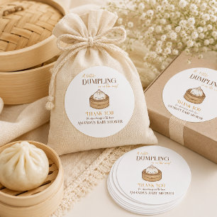 Adesivo Chá de Bebê Asiático Kawaii Dim Sum Pequeno Bolinh