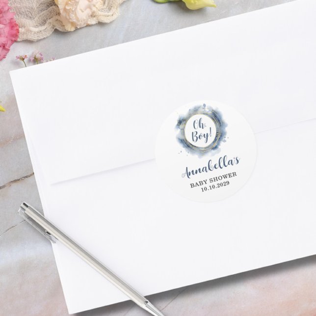 Adesivo Chá de Bebê Azul Menino (Criador carregado)