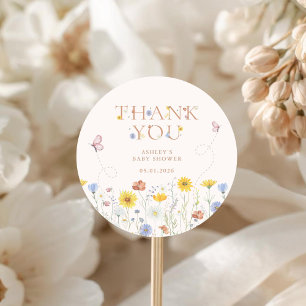 Adesivo Chá de Bebê Baby in Bloom Agradecimento