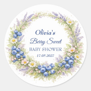 Adesivo Chá de Bebê Berry Sweet Menina Bebê Azul Menino Be