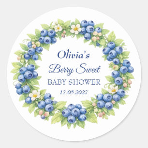 Adesivo Chá de Bebê Berry Sweet Menina Bebê Azul Menino Be