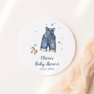 Adesivo Chá de Bebê Blue Jean
