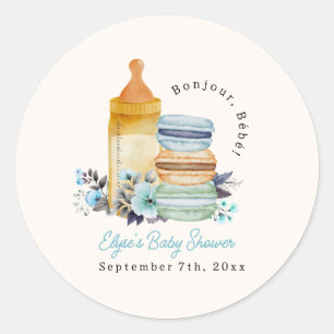 Adesivo Chá de Bebê Bonjour Macarons & Milk Boy